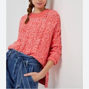 Anthropologie Pilcro Jasmine mixed cable knit sweater